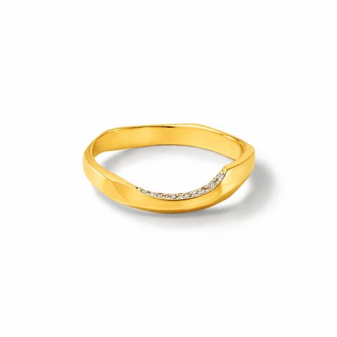 【お取り寄せ注文可能】Chip Ring M W /Dia(K18 YELLOW GOLD)