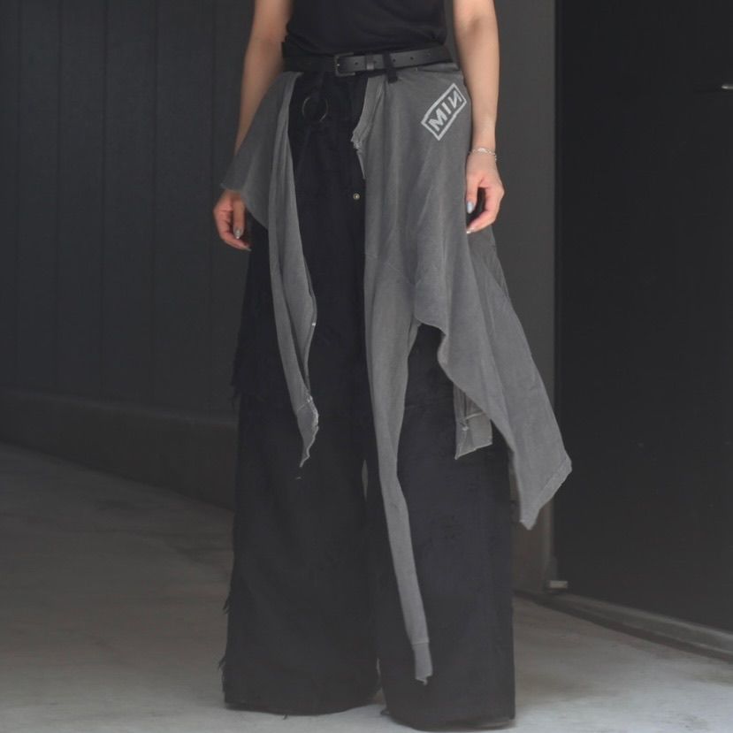 【残り一点】Twist Buggy Jean Boro Crust With Wrapped(NOIR)