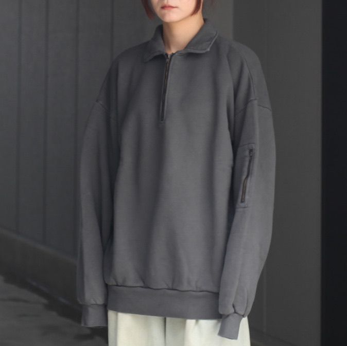【残り一点】Pigment Dyed Zip Sweatshirt