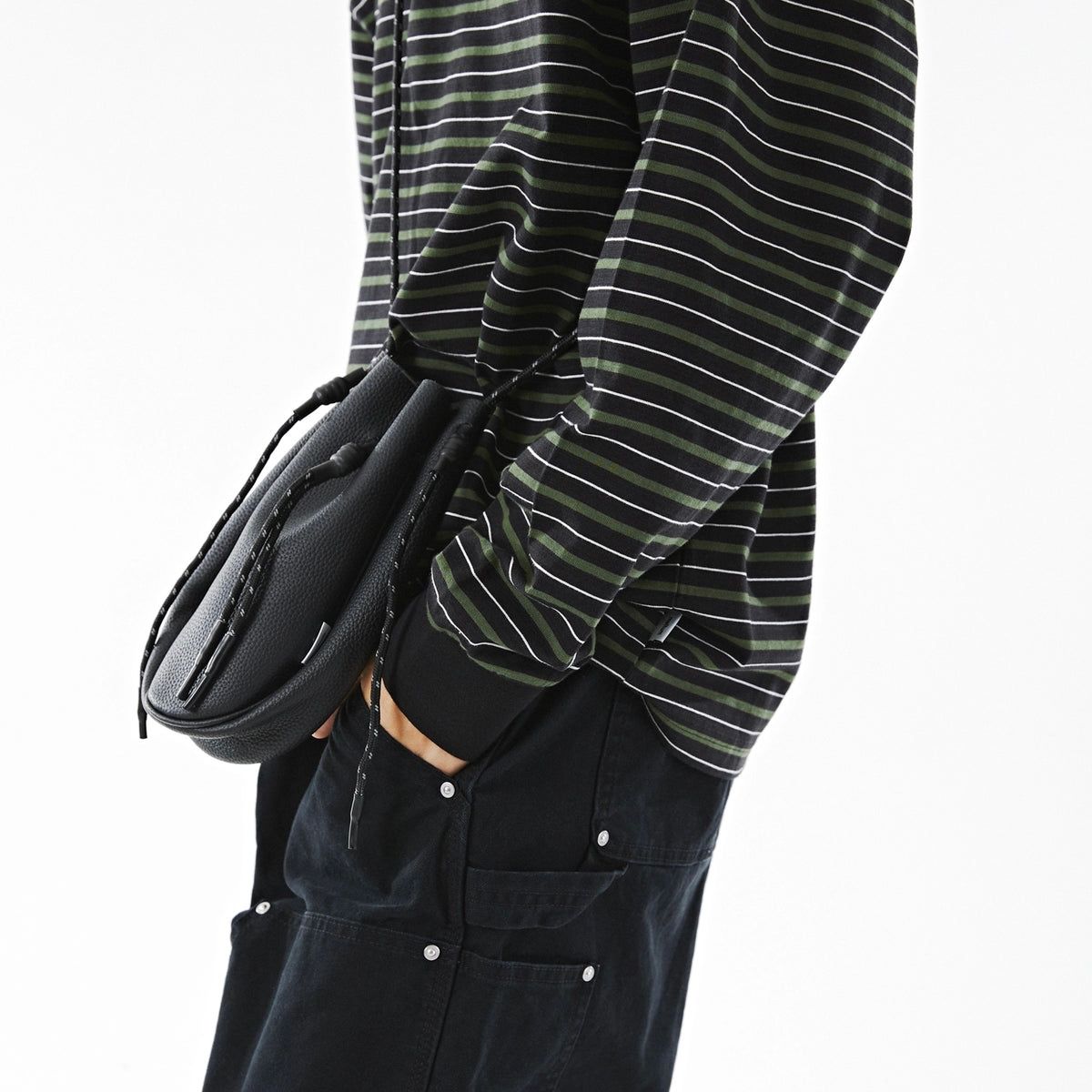 【残り一点】Leather Drawstring Bag