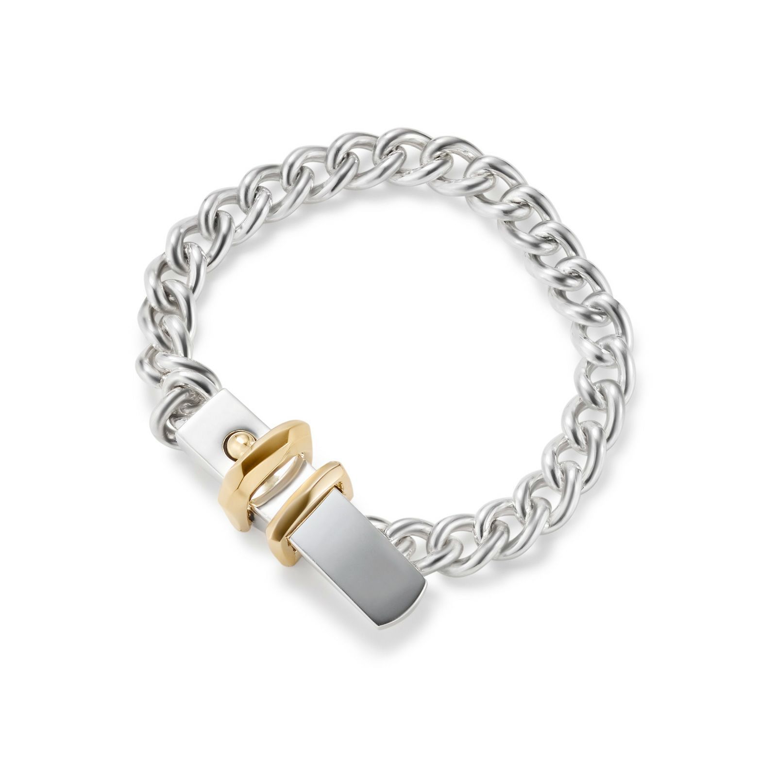 【お取り寄せ注文可能】Buckle Bracelet(SILVER×GOLD)