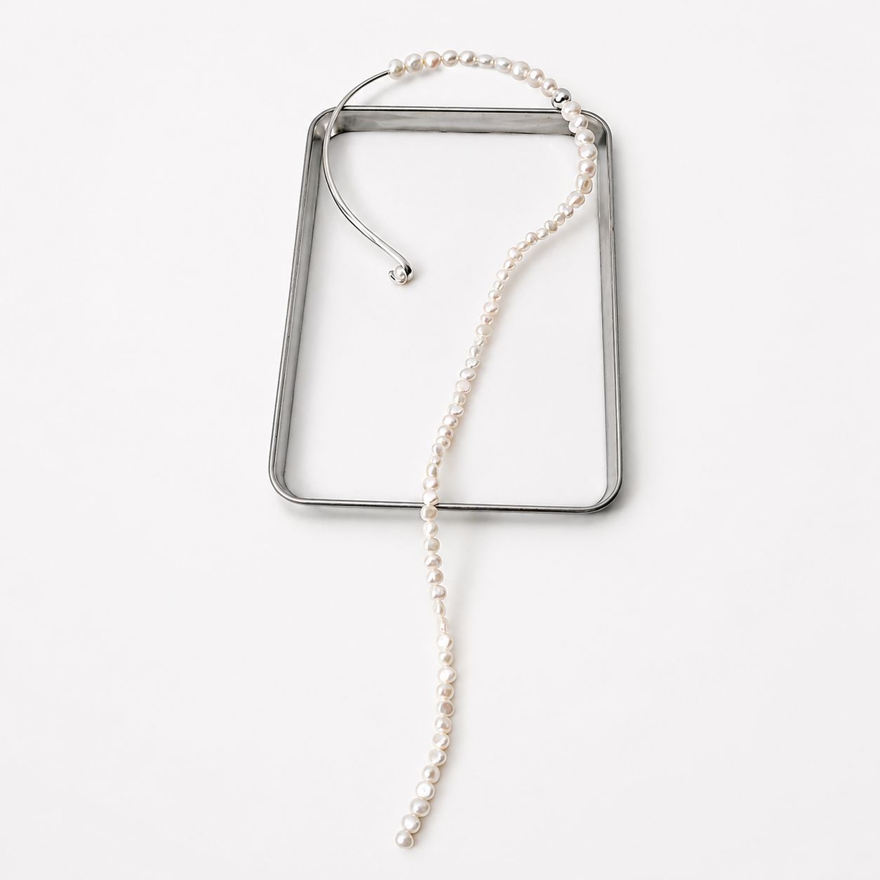 【お取り寄せ注文可能】Baroque Pearl Drop Line Open Necklace