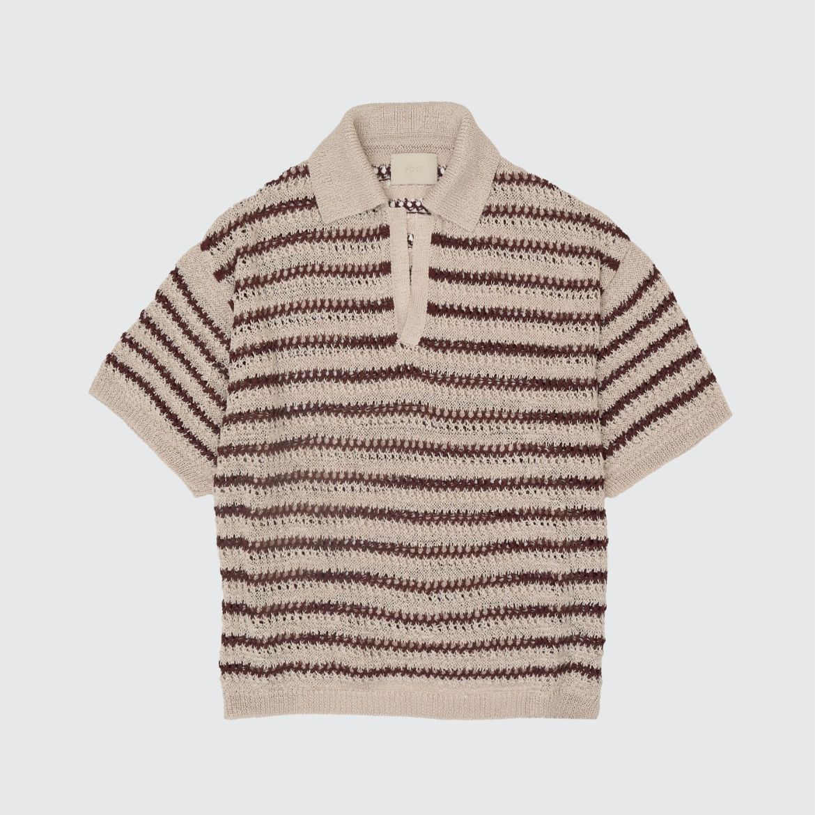 BoTT Border Knit Polo(Blue) トップス