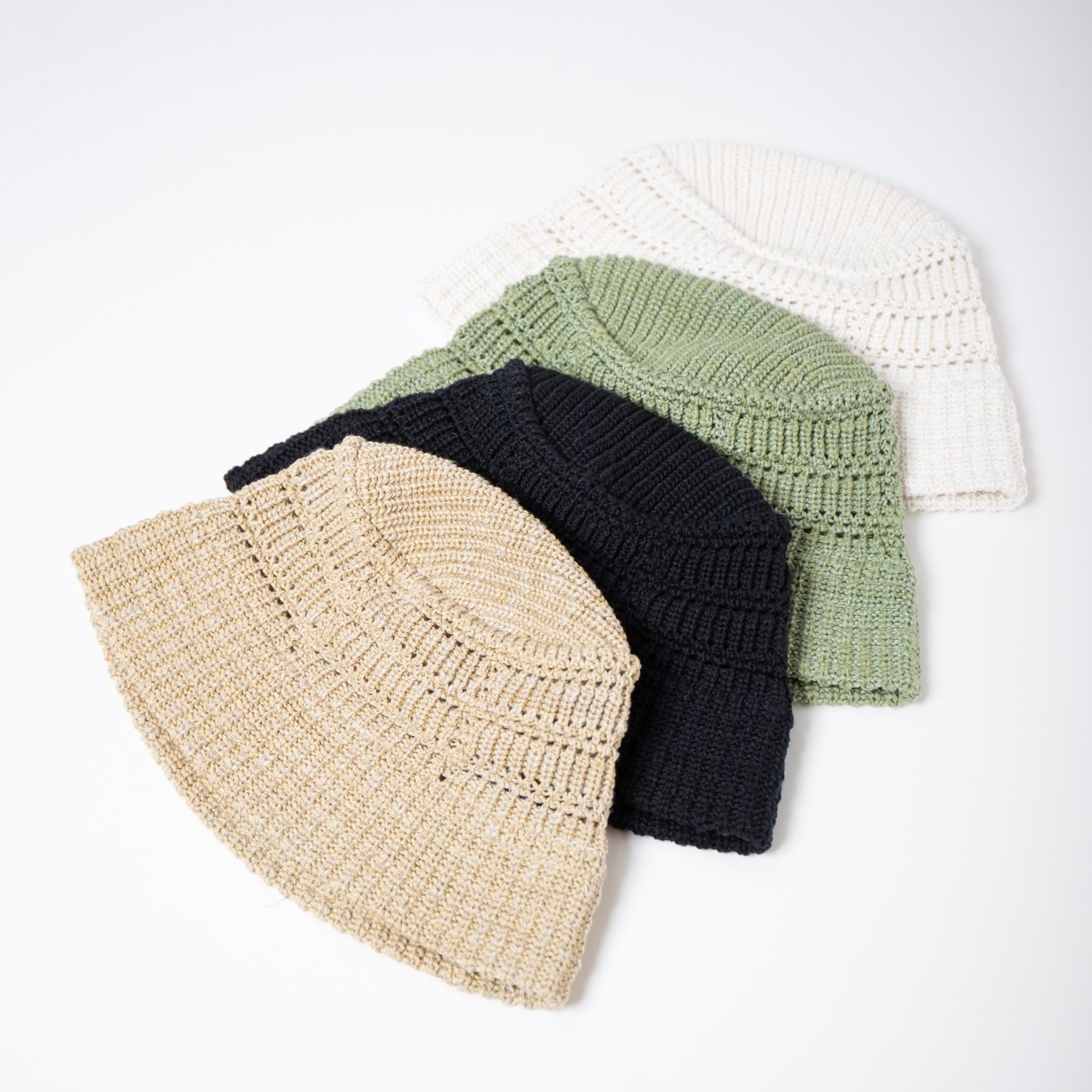 【残り一点】Mesh Line Knit Bucket Hat