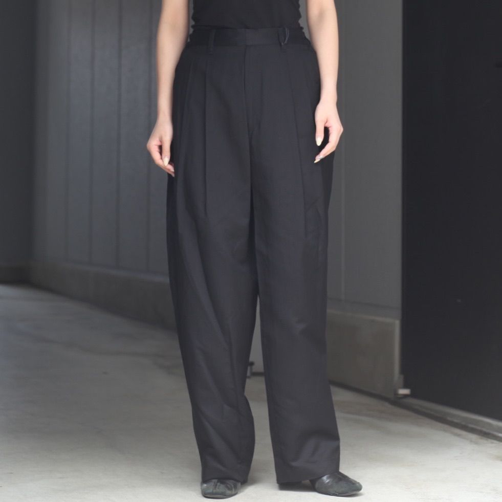 【残りわずか】Silk Cupro Twill Wide Easy Trousers