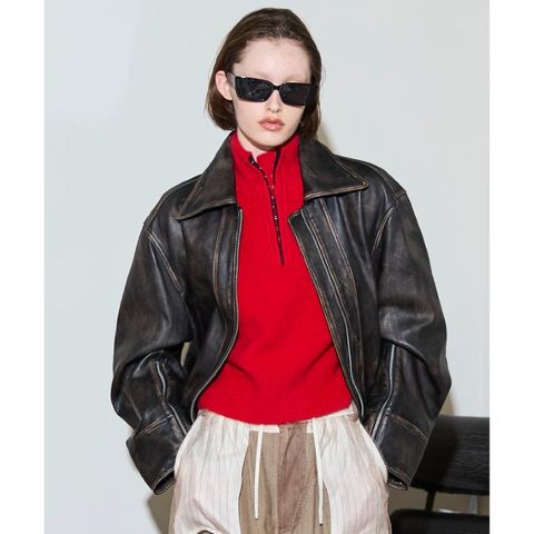 【残り一点】Real Leather Zip Blouson
