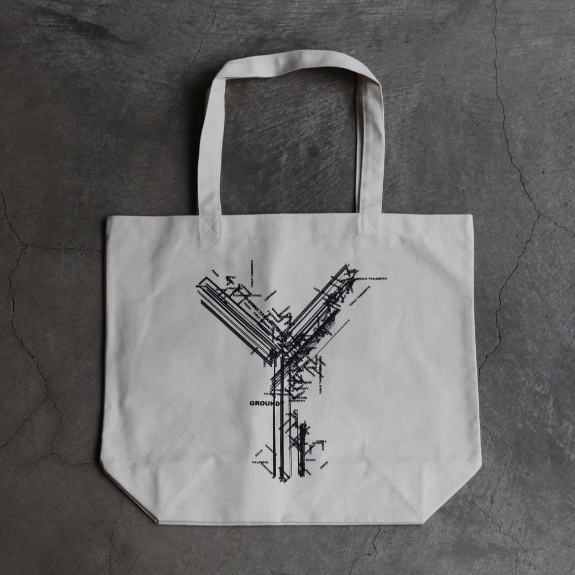 グランドY トートバッグ S'YTE 新品 グラウンドワイ Ground Y Cotton Canvas Tote Bag