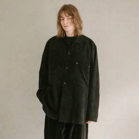 【残り一点】Open Collar Velvet Shirt
