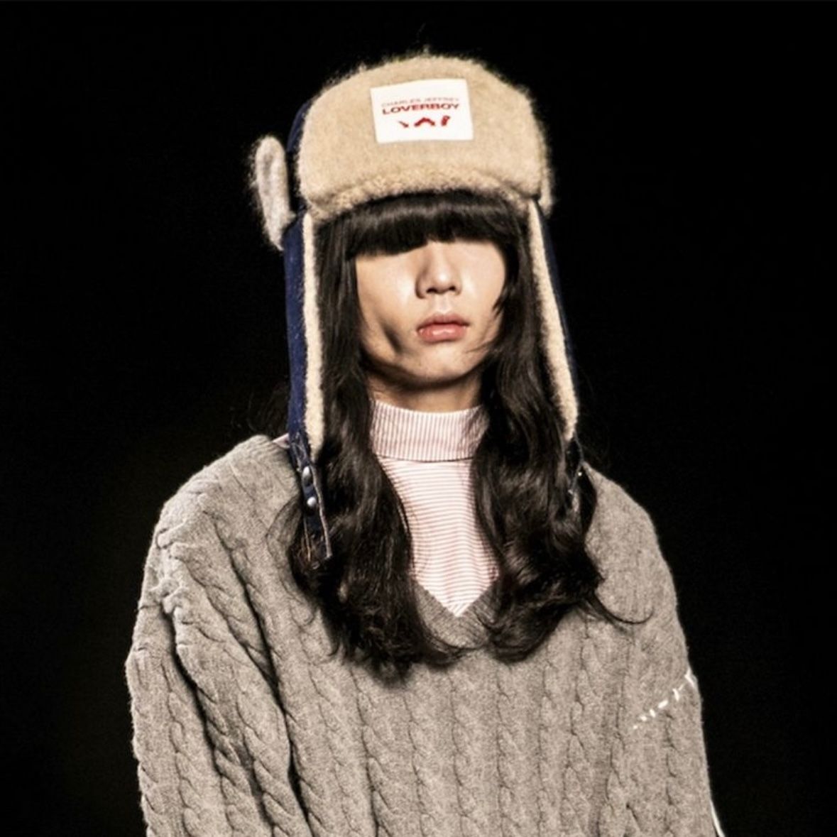 【残りわずか】Trapper Hat with Knit Patch