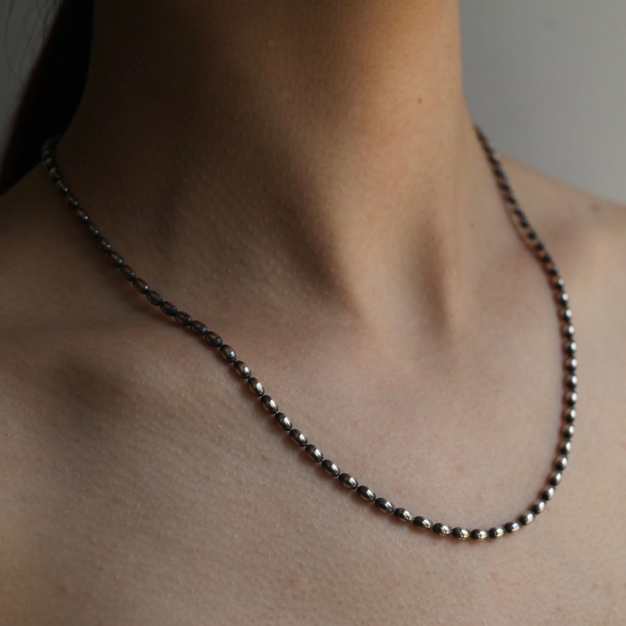 【お取り寄せ注文可能】Narrow Oval Bowl Chain Necklace