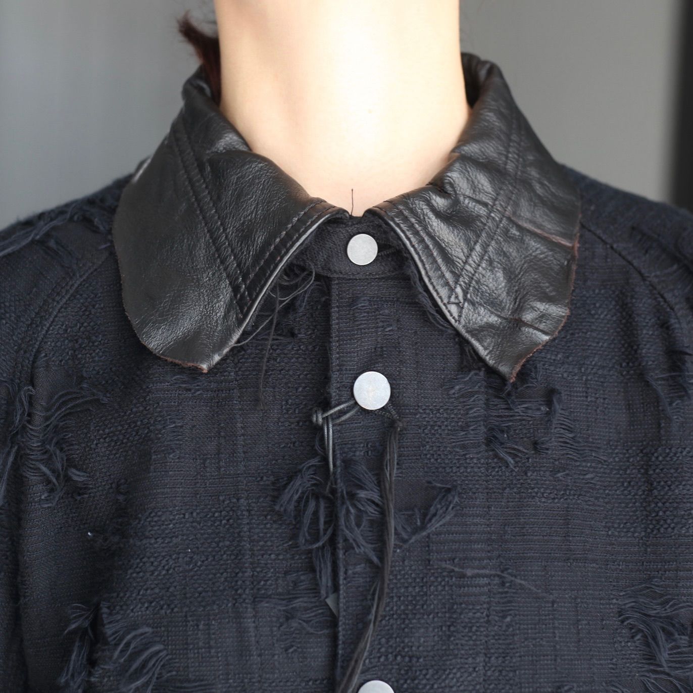 【残り一点】Rustic Collar Chore Jacket Boro Crust(NOIR)