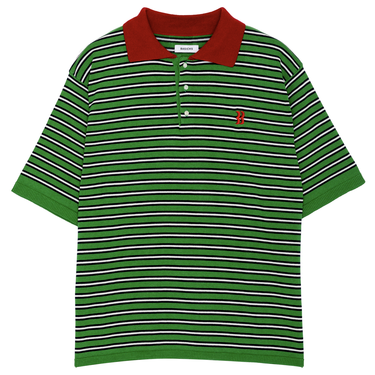 【残り一点】2Tone Stripe Polo Knit