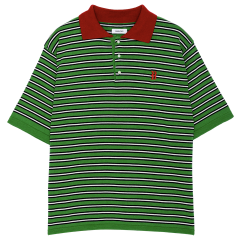 【残り一点】2Tone Stripe Polo Knit