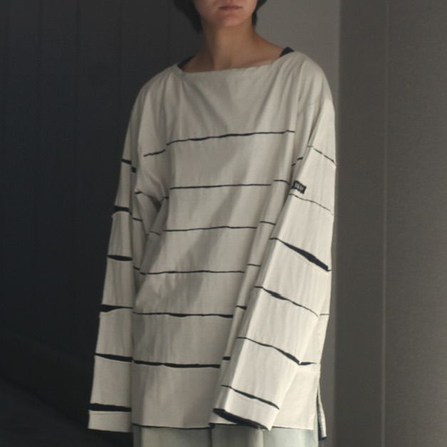 【残りわずか】Slit Border Boat Neck(DOUBLE STRUCTURED)