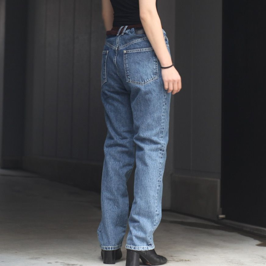 【JLS】Washed Denim Zipped Pants