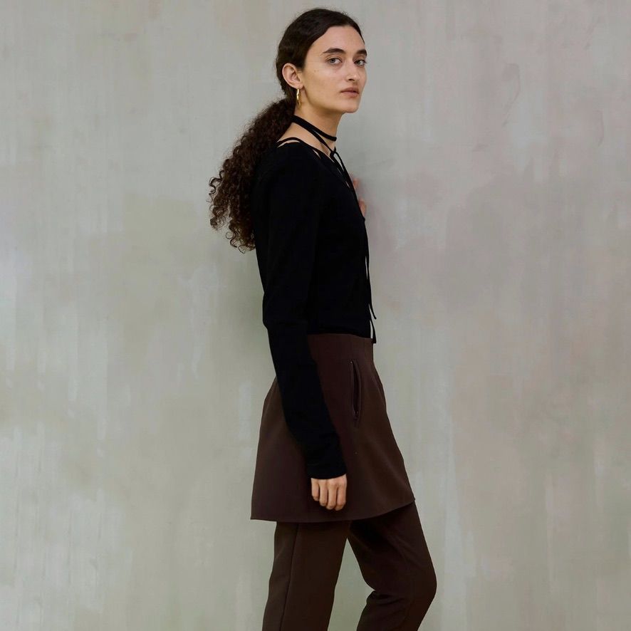 【残り一点】レイヤードリブトップス