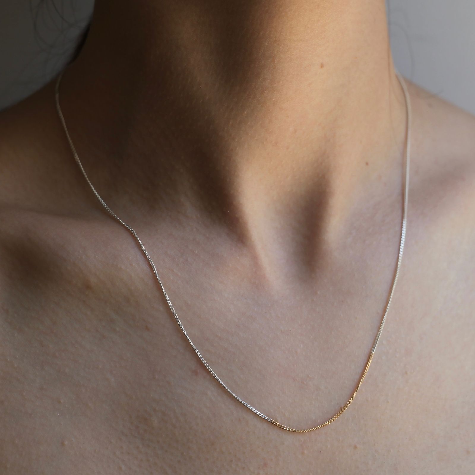 【残り一点】Mix Chain Necklace(WHITE×GOLD)