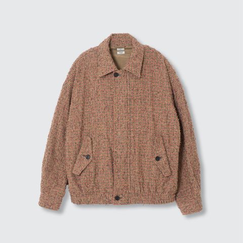 【残り一点】Needlepunched Cotton Plaid Drizzler Jacket