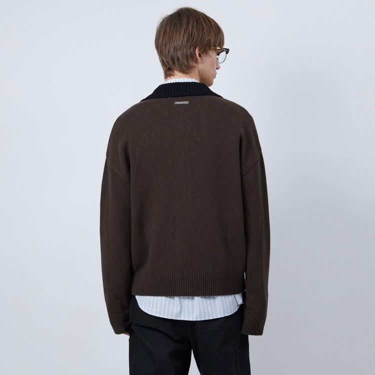 【残り一点】Unisex Bird Intarsia Cardigan