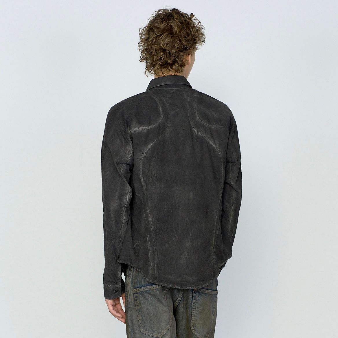 【残り一点】Checkered Panelled Utility Shirt