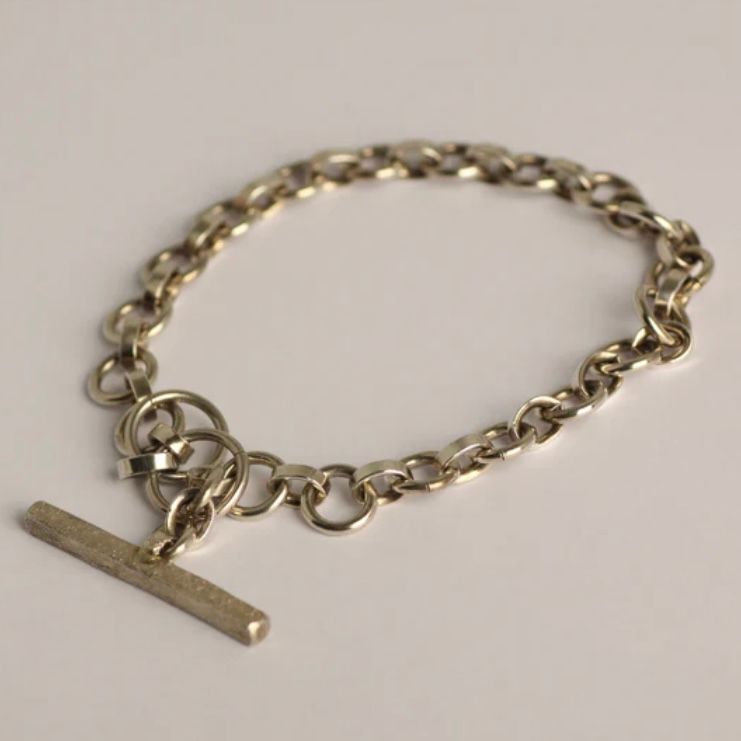 【お取り寄せ注文可能】Circle & Oval mix Chain Bracelet