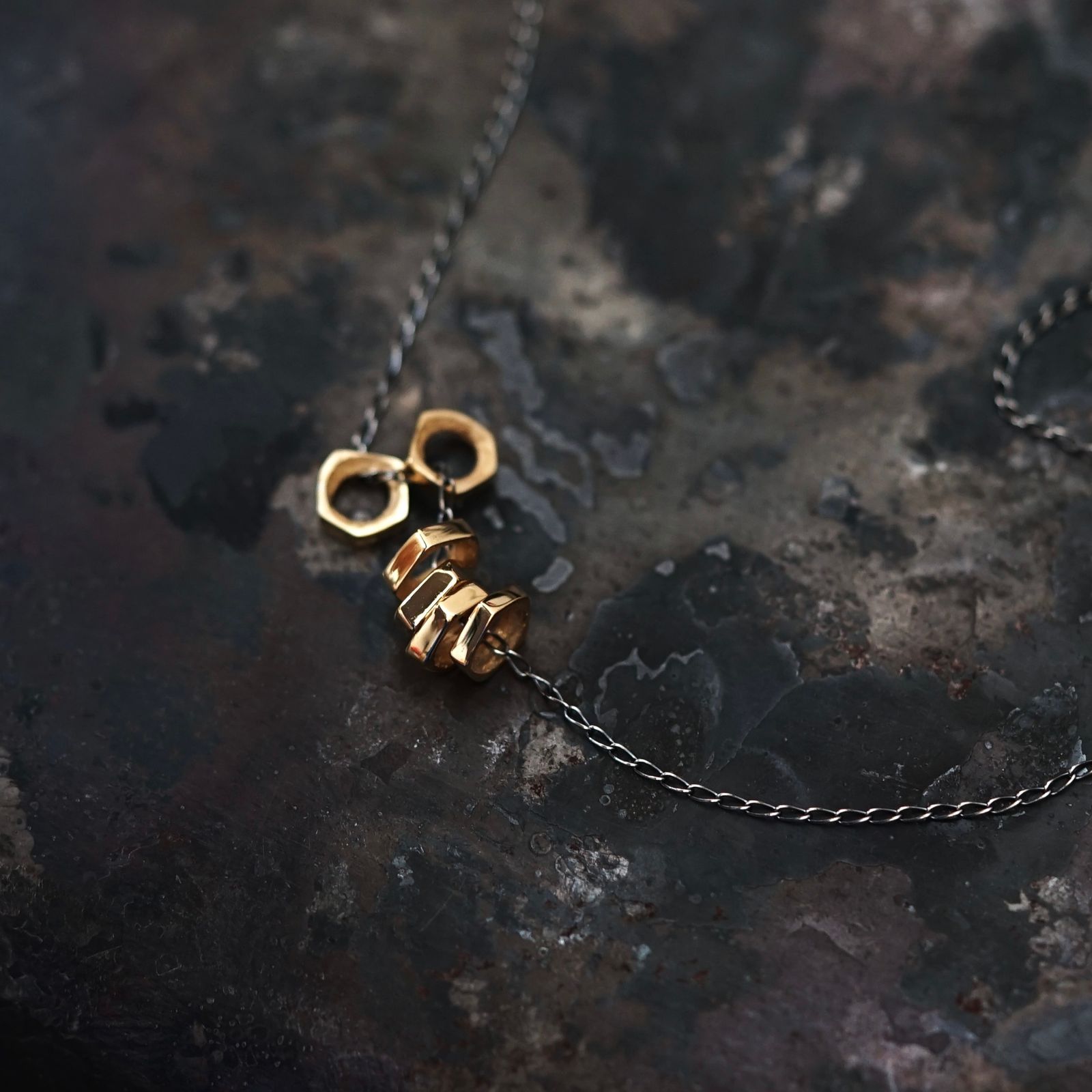 【お取り寄せ注文可能】Rock Beads Necklace 2(GOLD)