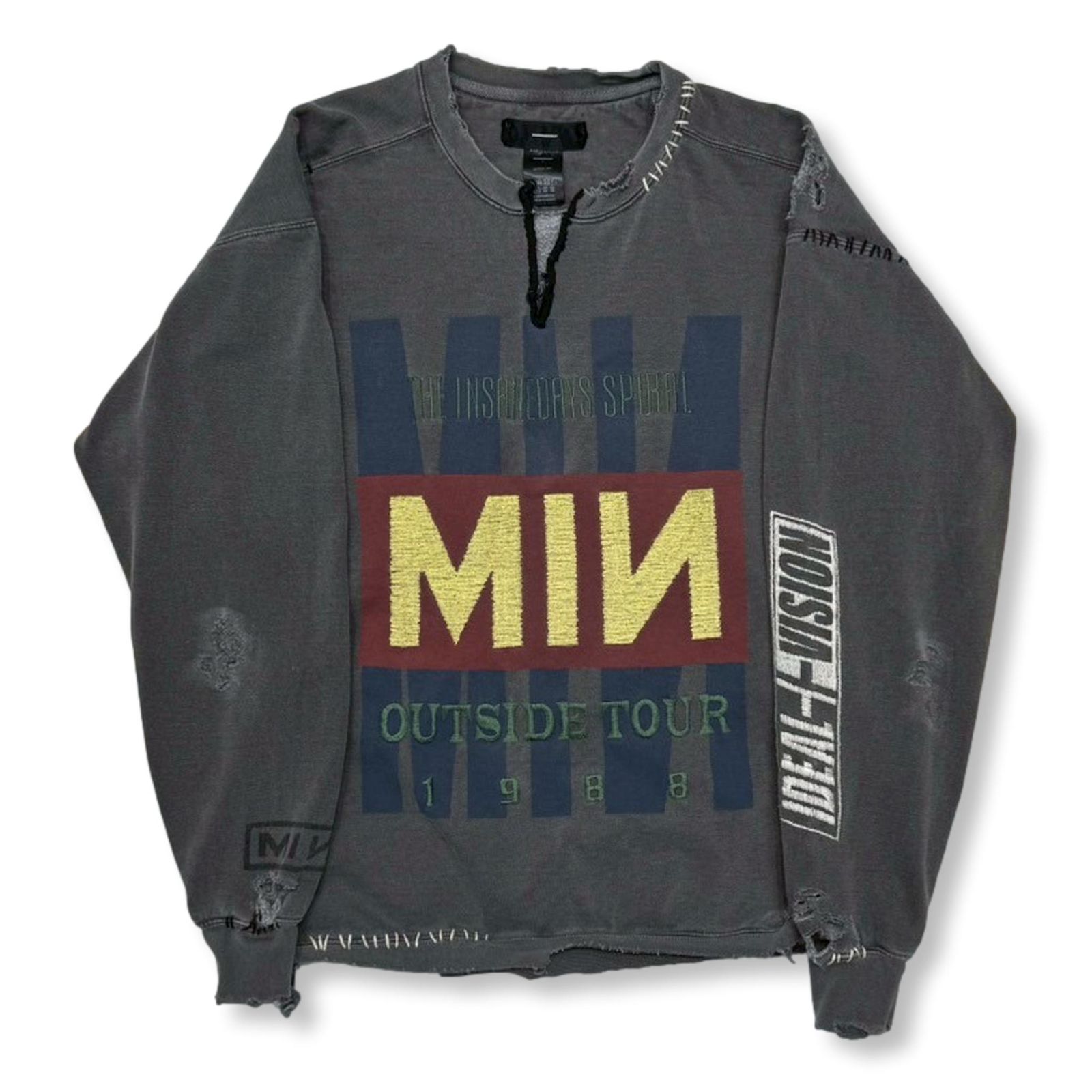 【残り一点】Bootleg DIY Crew Sweat With Repaired(OUTSIDE TOUR)