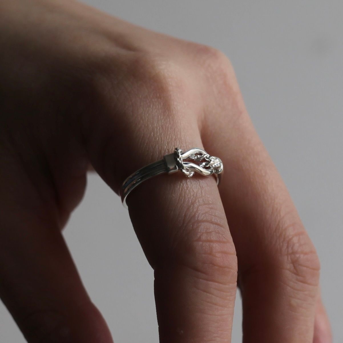 【残り一点】Rope Chain Knot Ring(SILVER)