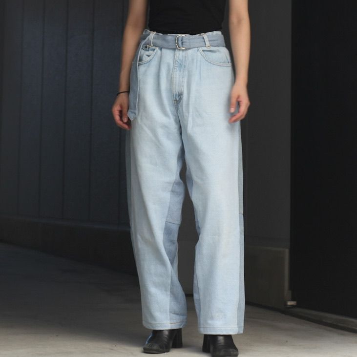 SEEALL - 【残り一点】Reconstructed Belted Baggy Denim_3(L