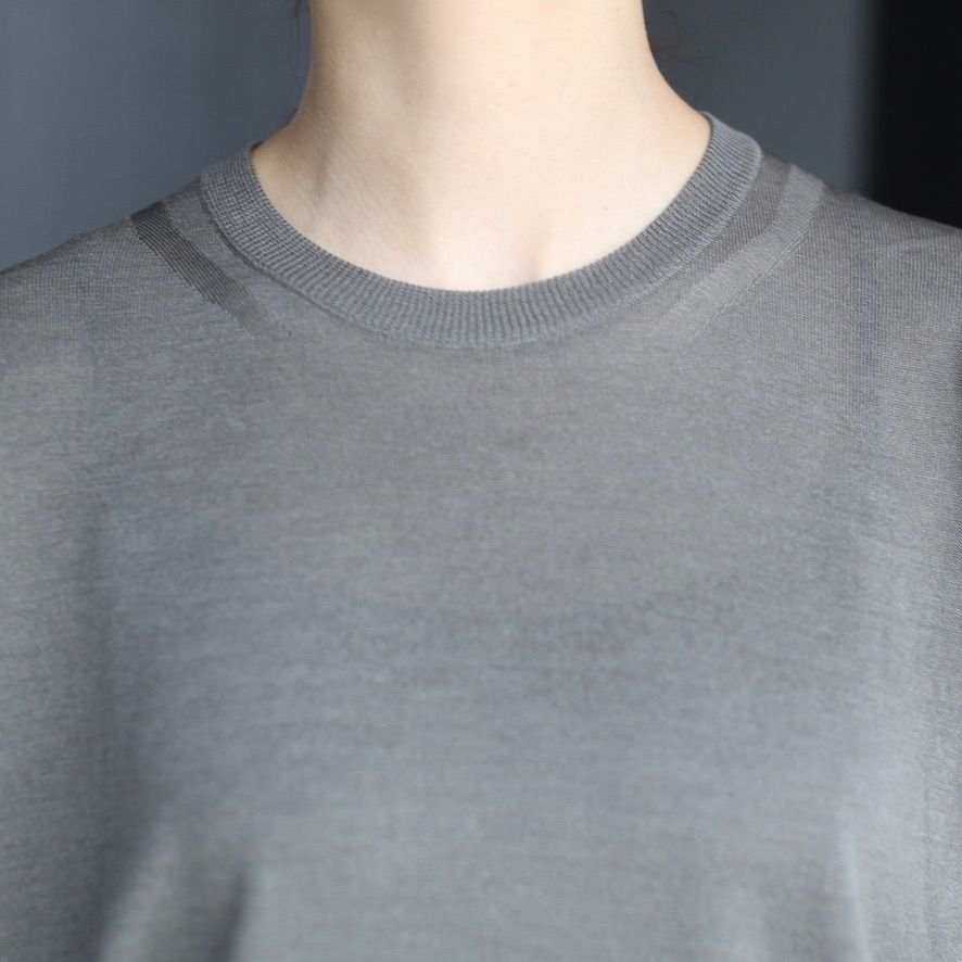 【残りわずか】Wool/Silk Knit Crew Neck LS