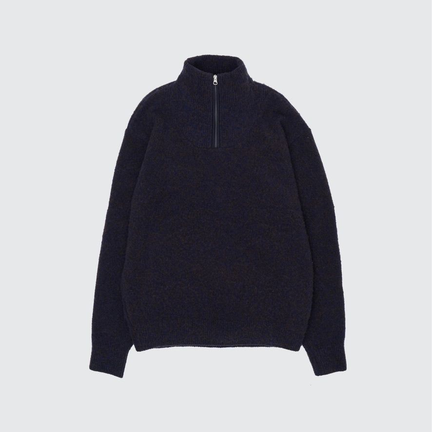 【残り一点】Boucle Half Zip Pullover