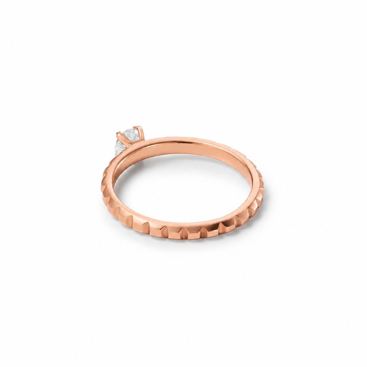【お取り寄せ注文可能】Flat Studs Ring W / Dia(K18 PINK GOLD)