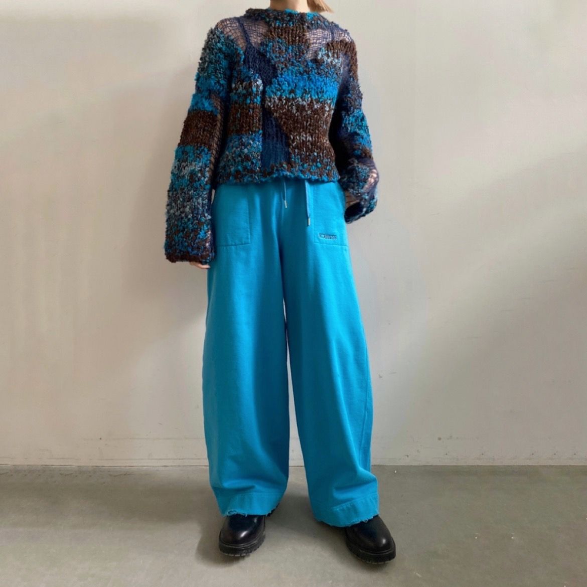 【残り一点】Mix Yarn Intarsia Knit