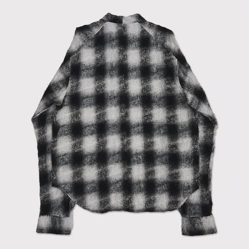 【残り一点】Shaggy Ombre Ribbon Shirt(DRUNK)