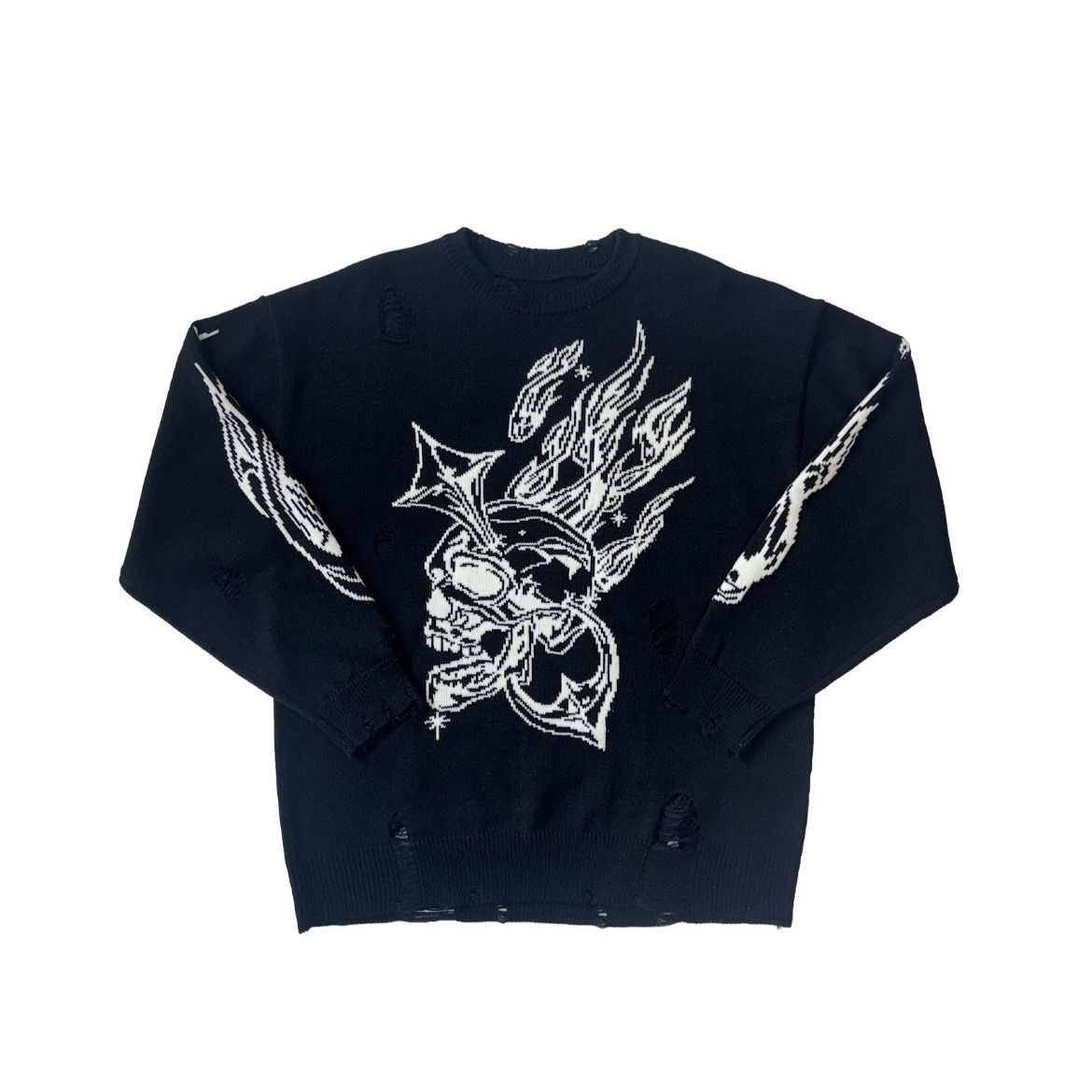 【残り一点】TC Chrome Skull Knit Sweater