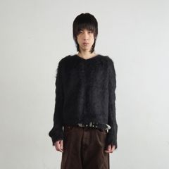 【残り一点】Brushed Mohair V-Neck Sweater