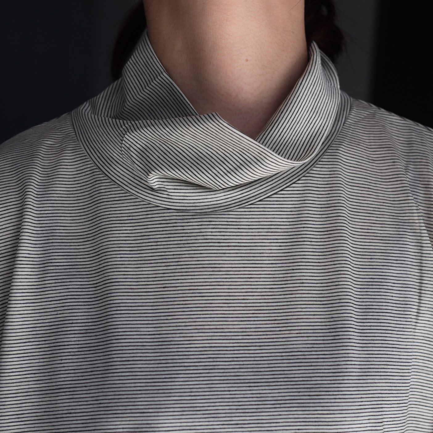【残り一点】36G Wool Stripe Turtle Neck