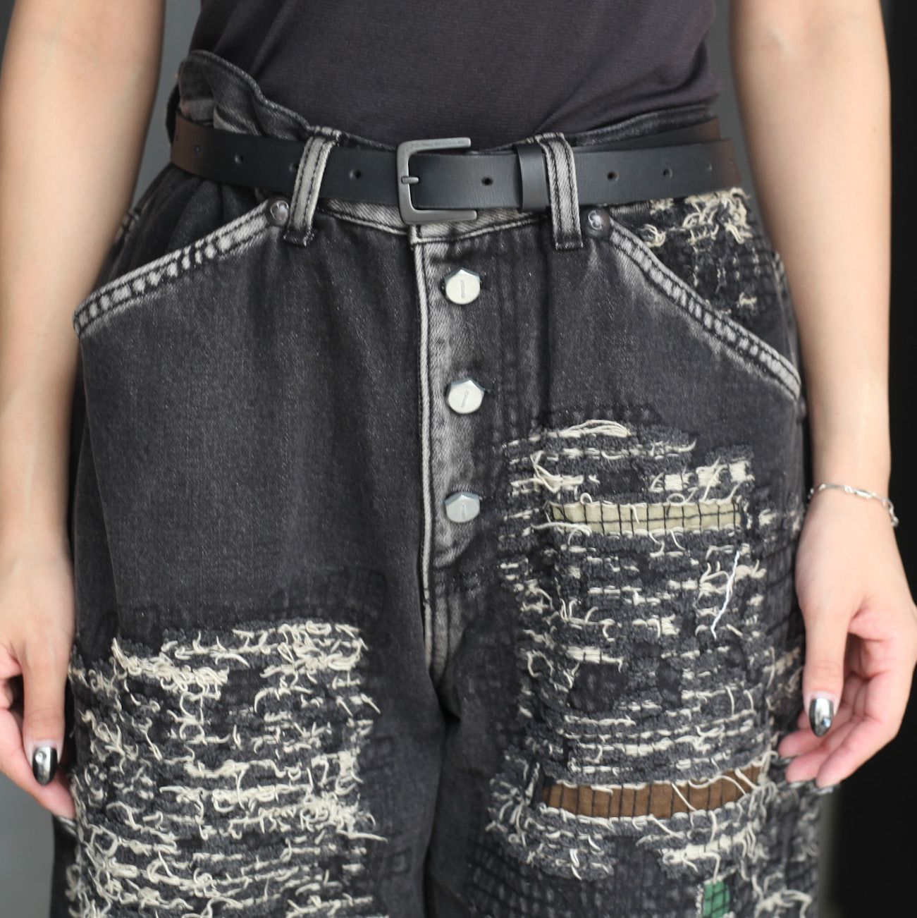 【残り一点】Vintage-Stitched Camo Denim Pants