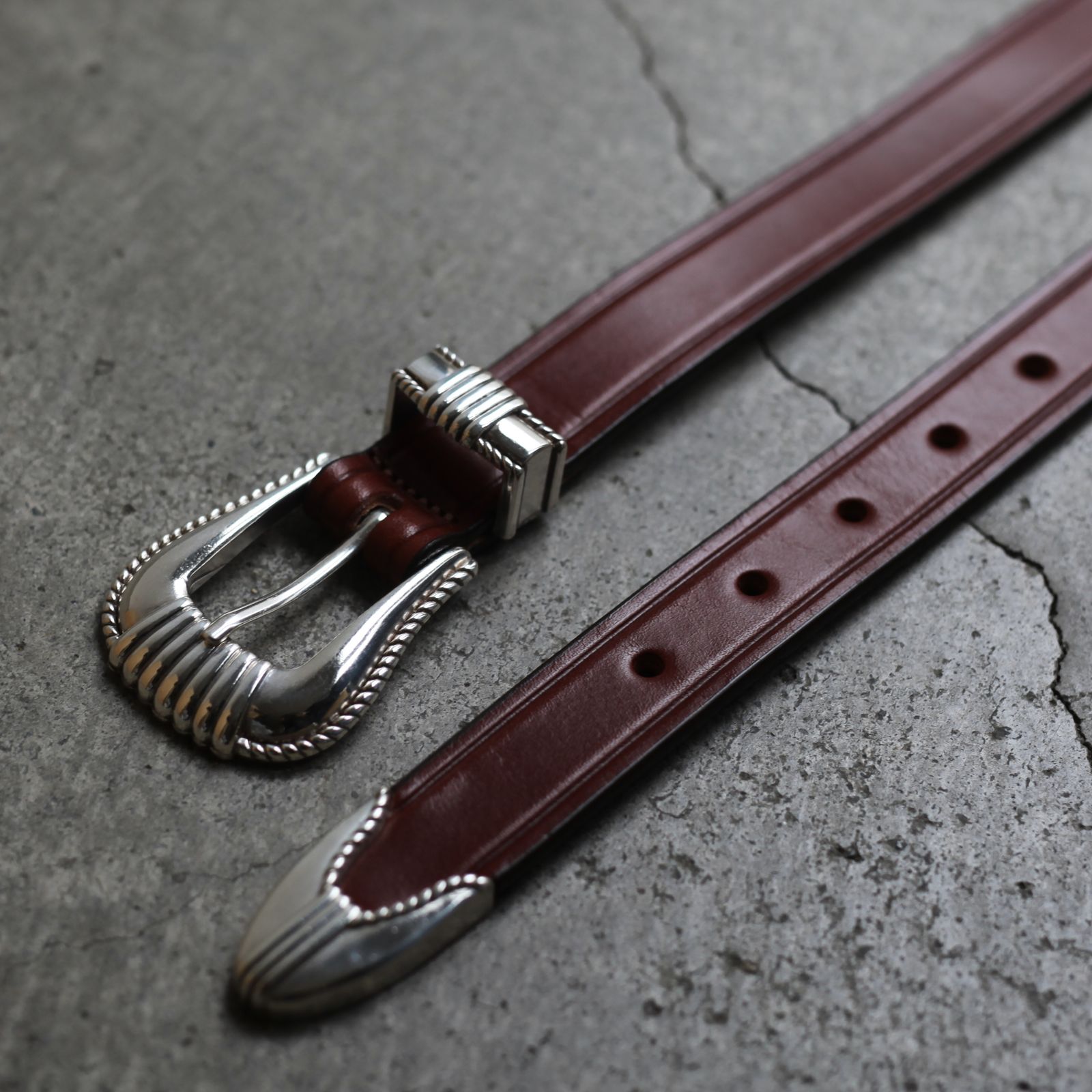 TORY LEATHER - 【残りわずか】3-Piece Silver Buckle Belts(OAKBARK 