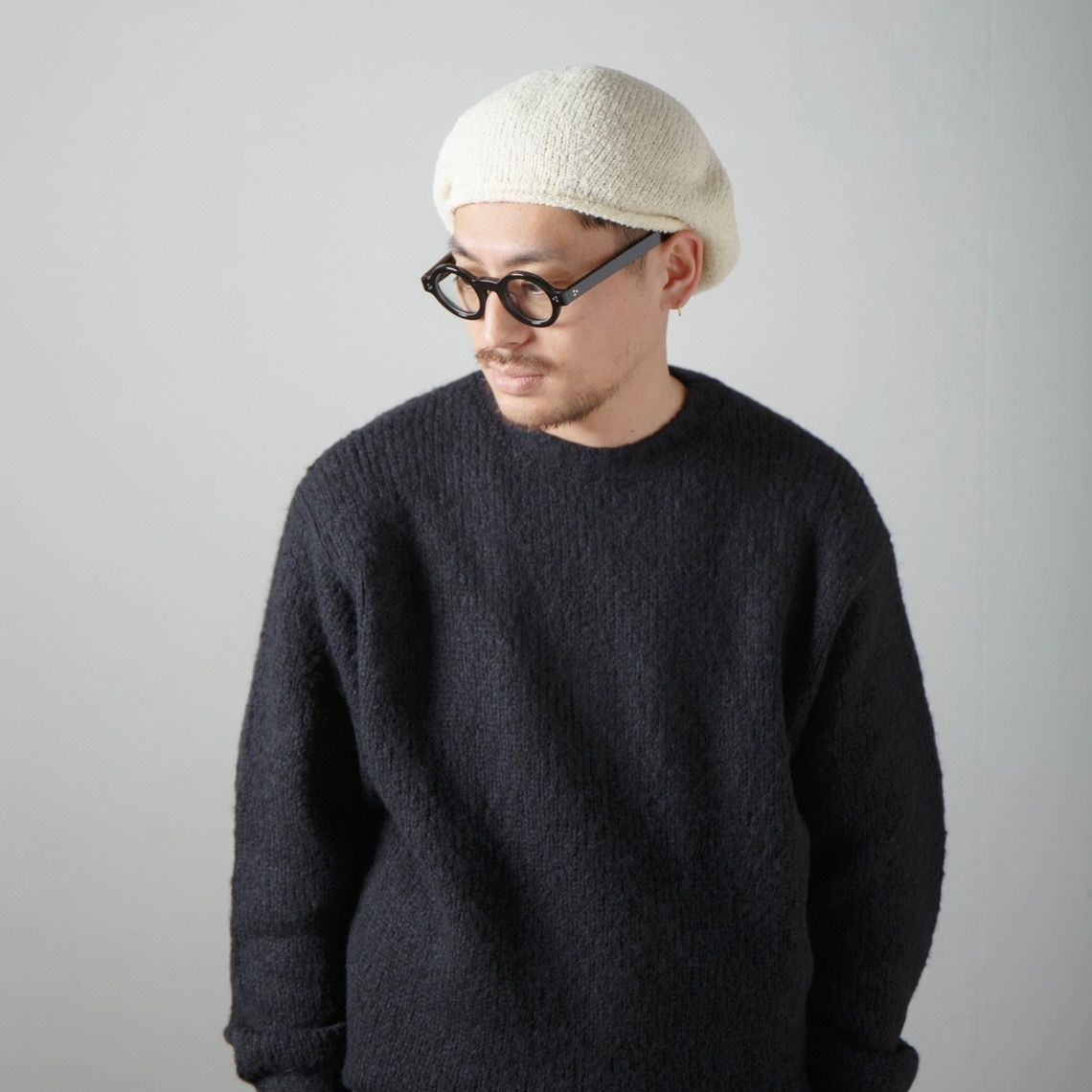 【残り一点】Curling Yarn Beret