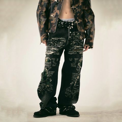 【残り一点】Vintage-Stitched Camo Denim Pants