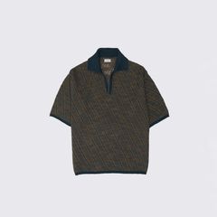 【残り一点】Diagonal Knit Skipper Shirt