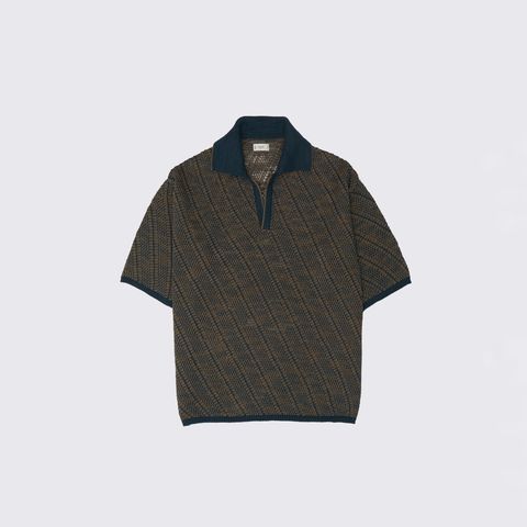 【残り一点】Diagonal Knit Skipper Shirt