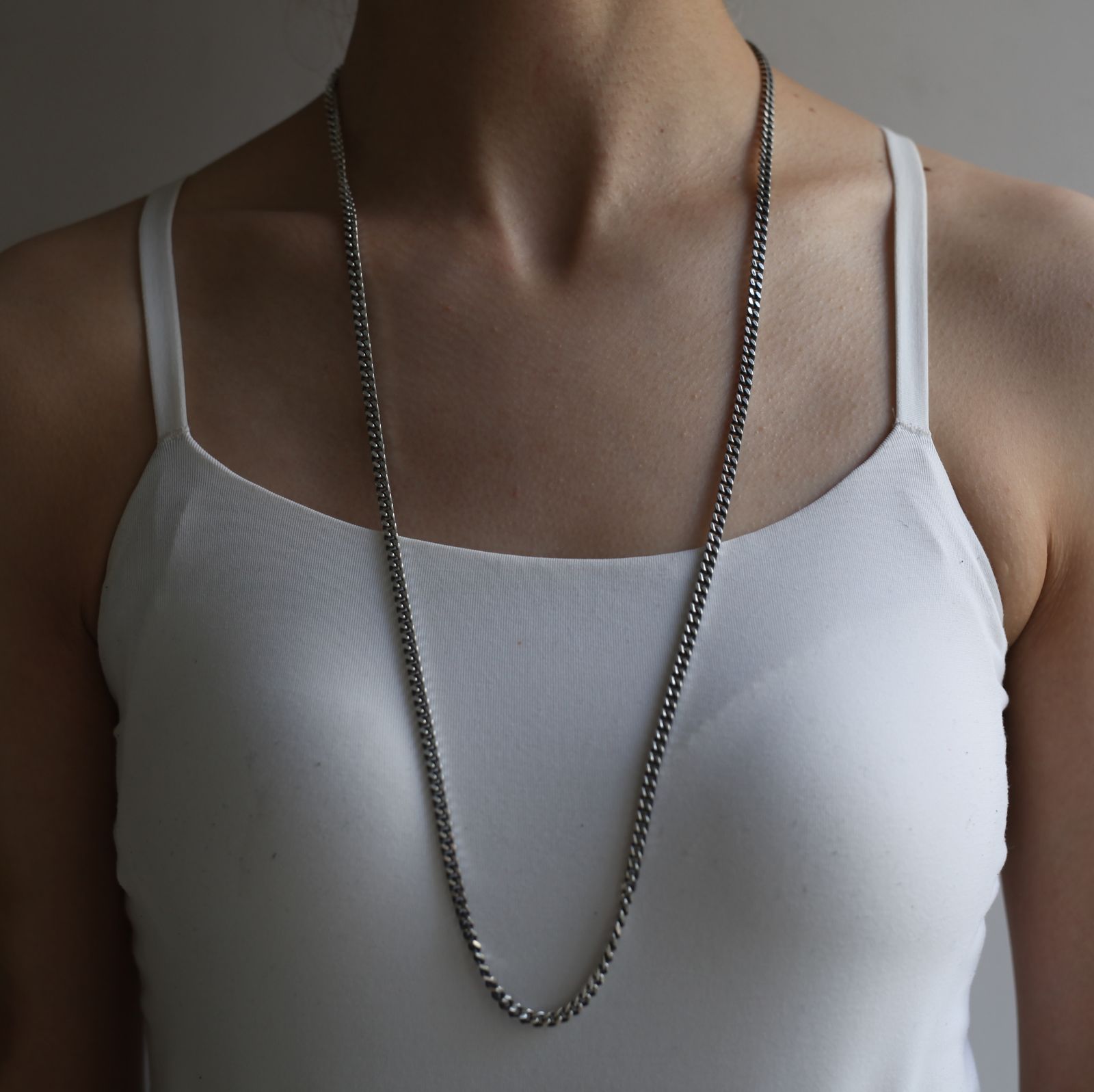 よろしくお願い致しますジョンローレンスサリバンSilver Chain Long Necklace