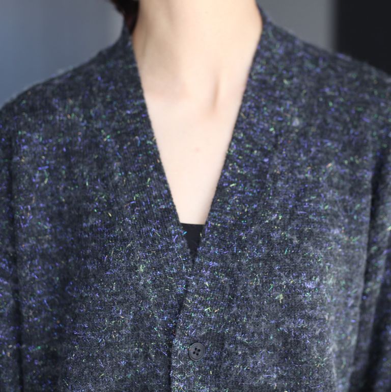 YOKE - 【残り一点】Pearl Glitter Blend Wool Cardigan | ACRMTSM 