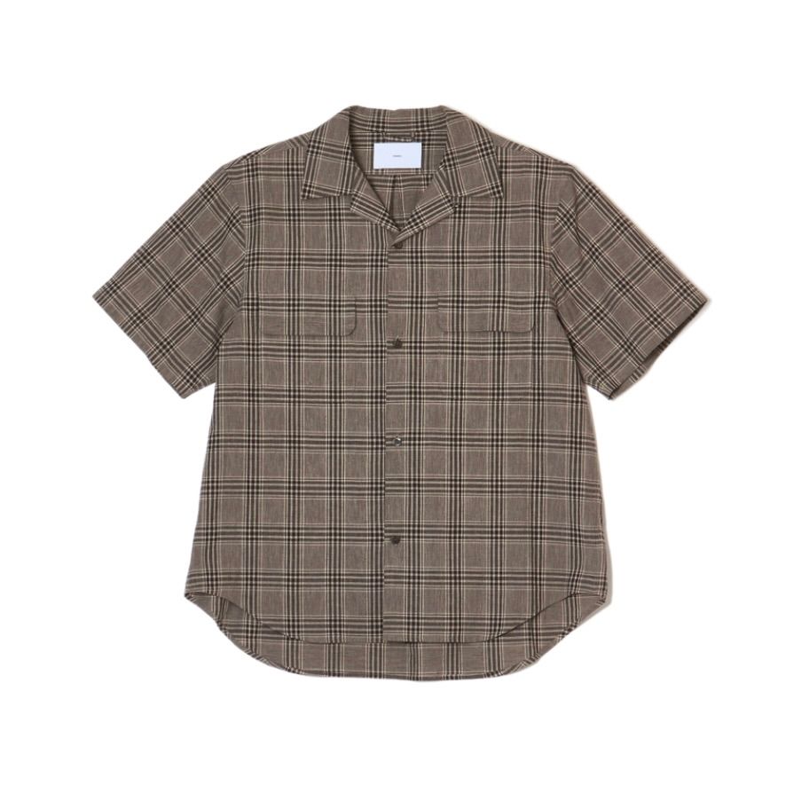 【残り一点】Linen Open Collor Half Sleeve Shirt