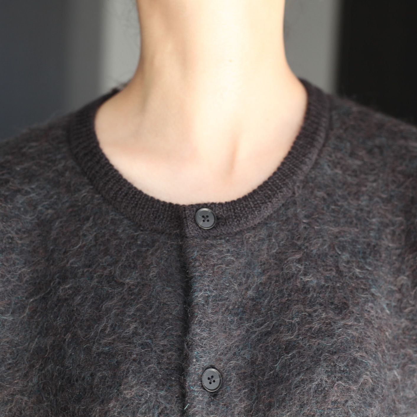【残りわずか】Kid Mohair Mix Jacquard Knit Cardigan