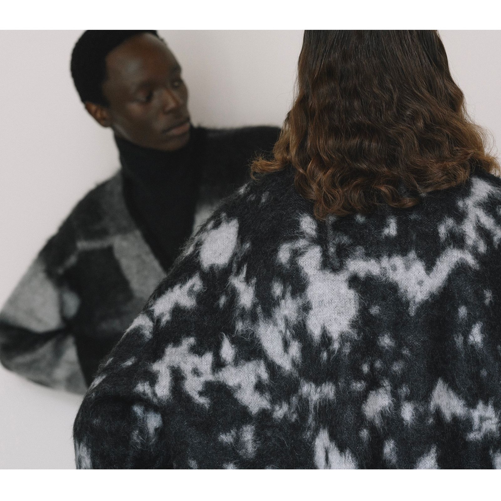 【残り一点】Kid Mohair Jacquard Cardigan