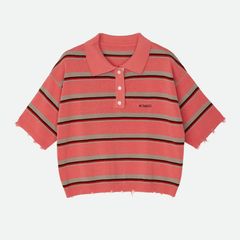 【残り一点】NL Border Grunge Mini Polo Knit