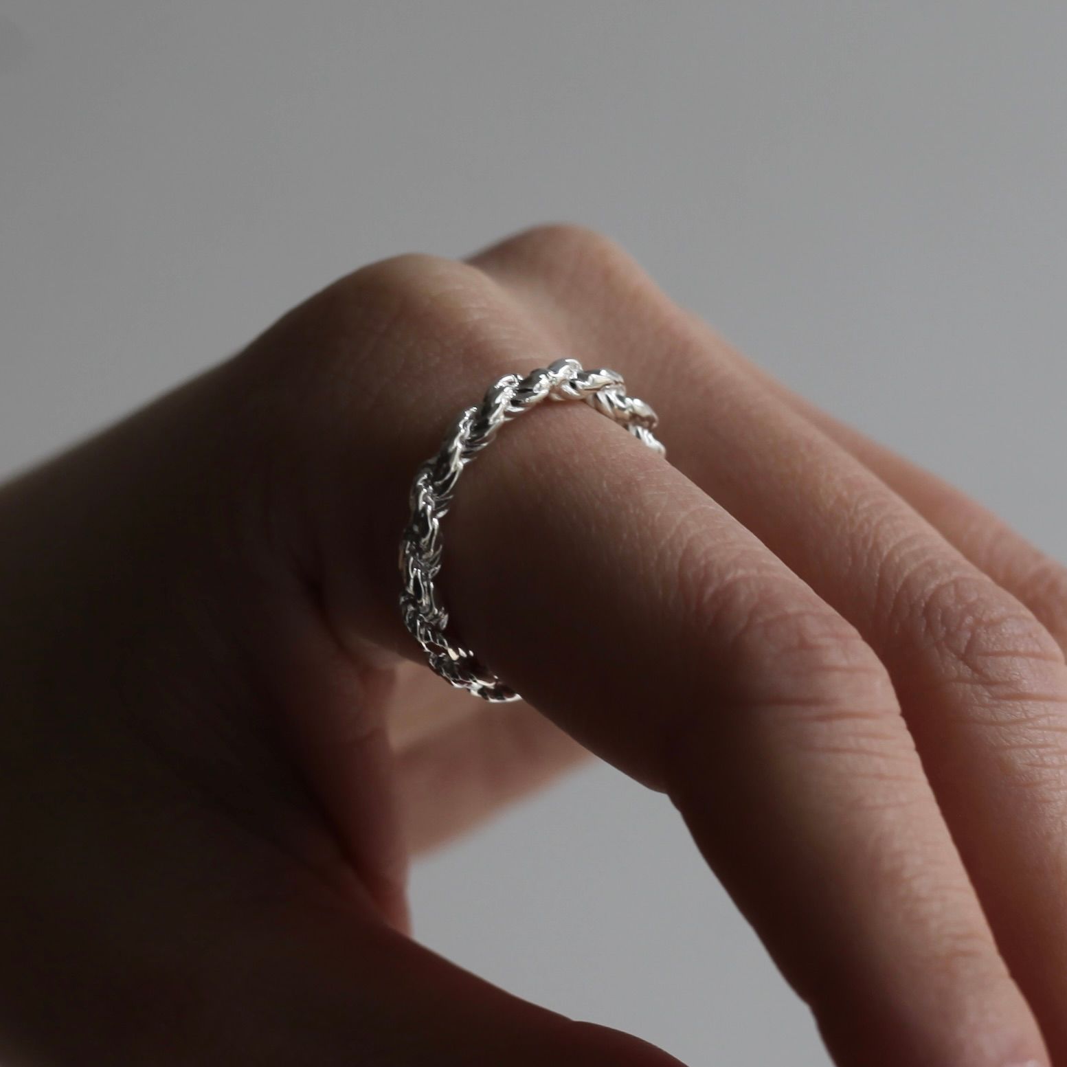 【残り一点】Rope Chain Ring(3.2mm)